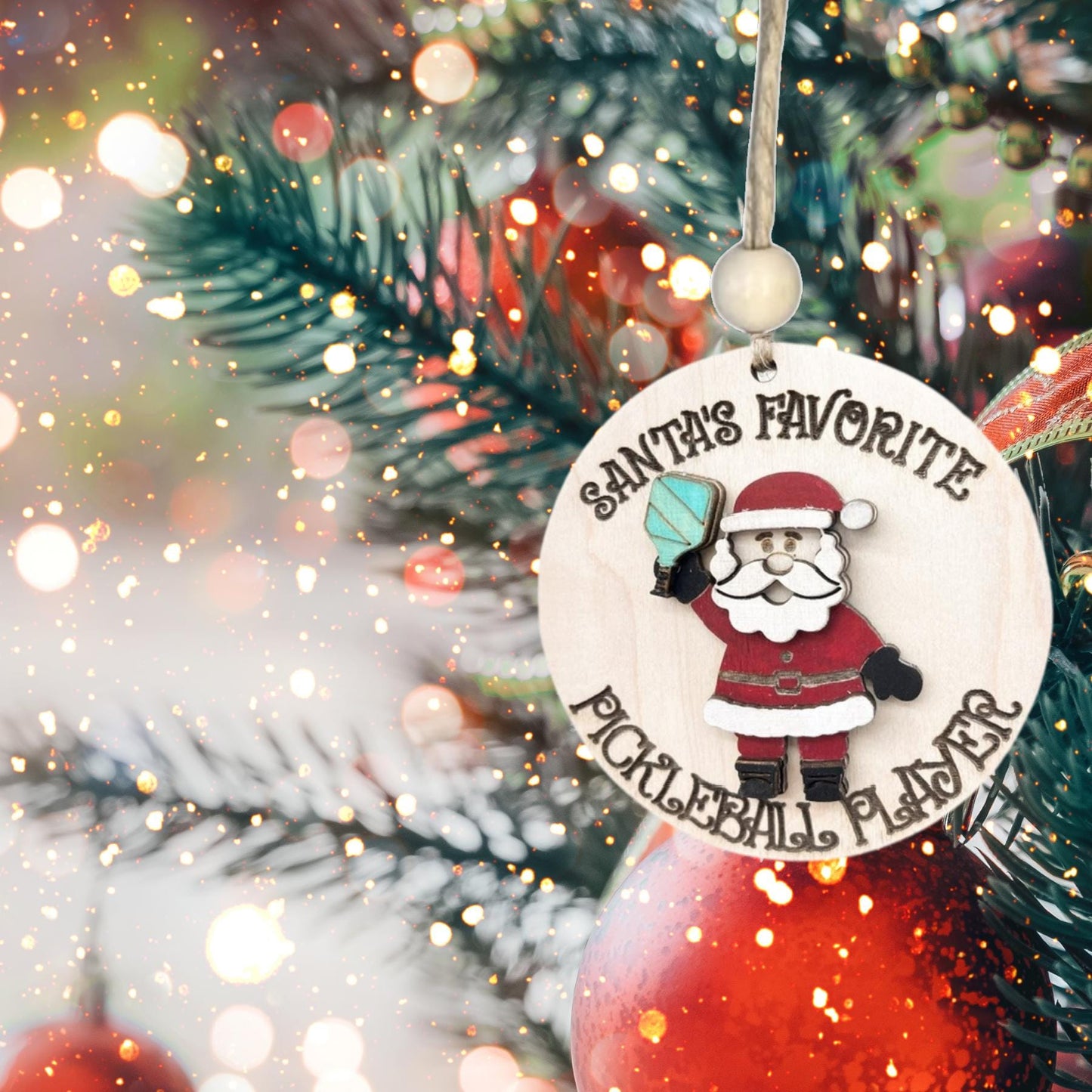 Pickleball Christmas Ornament| Christmas Ornaments | Handmade Christmas Gifts | Custom