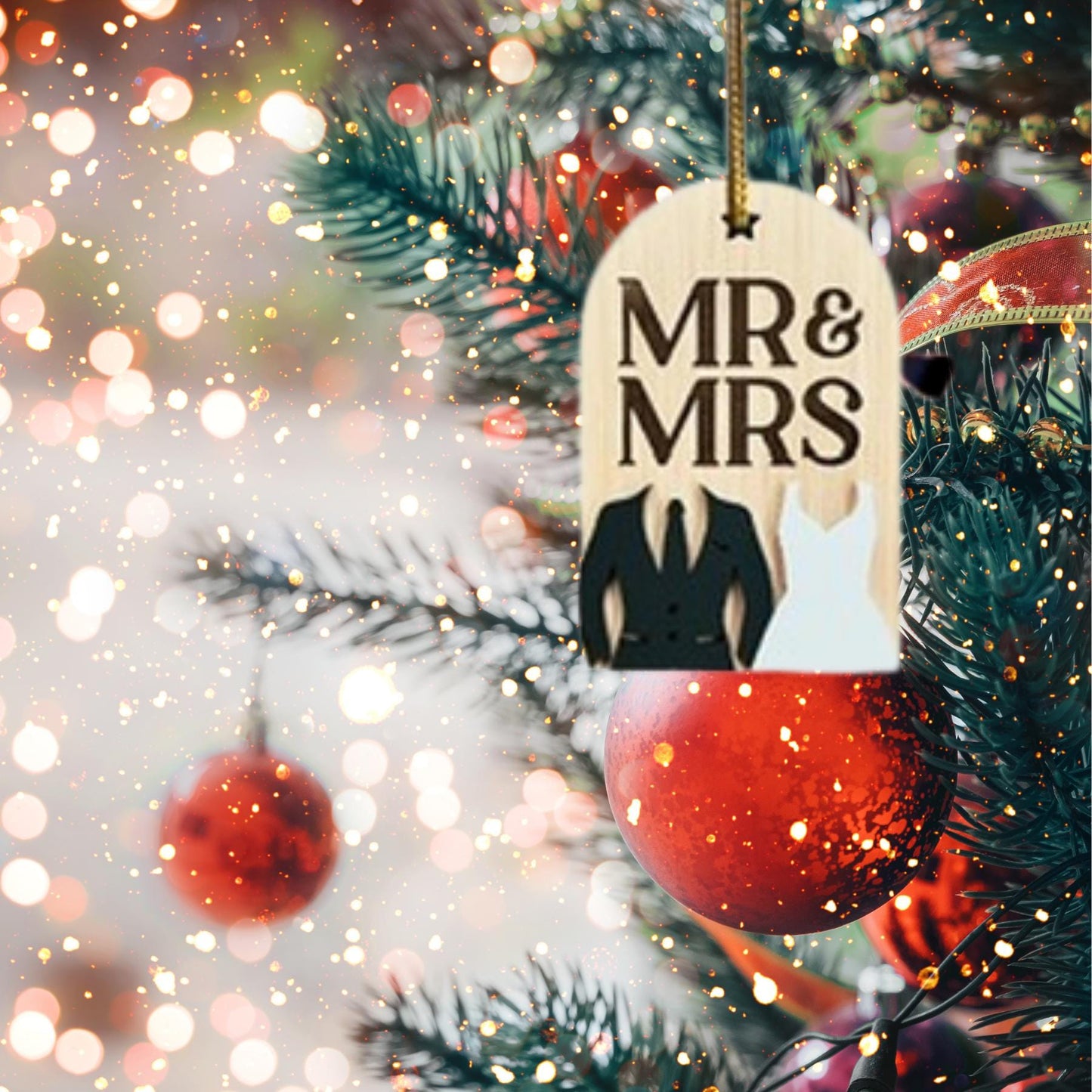 Mr & Mrs Christmas Ornament| Christmas Ornaments | Handmade Christmas Gifts | Custom