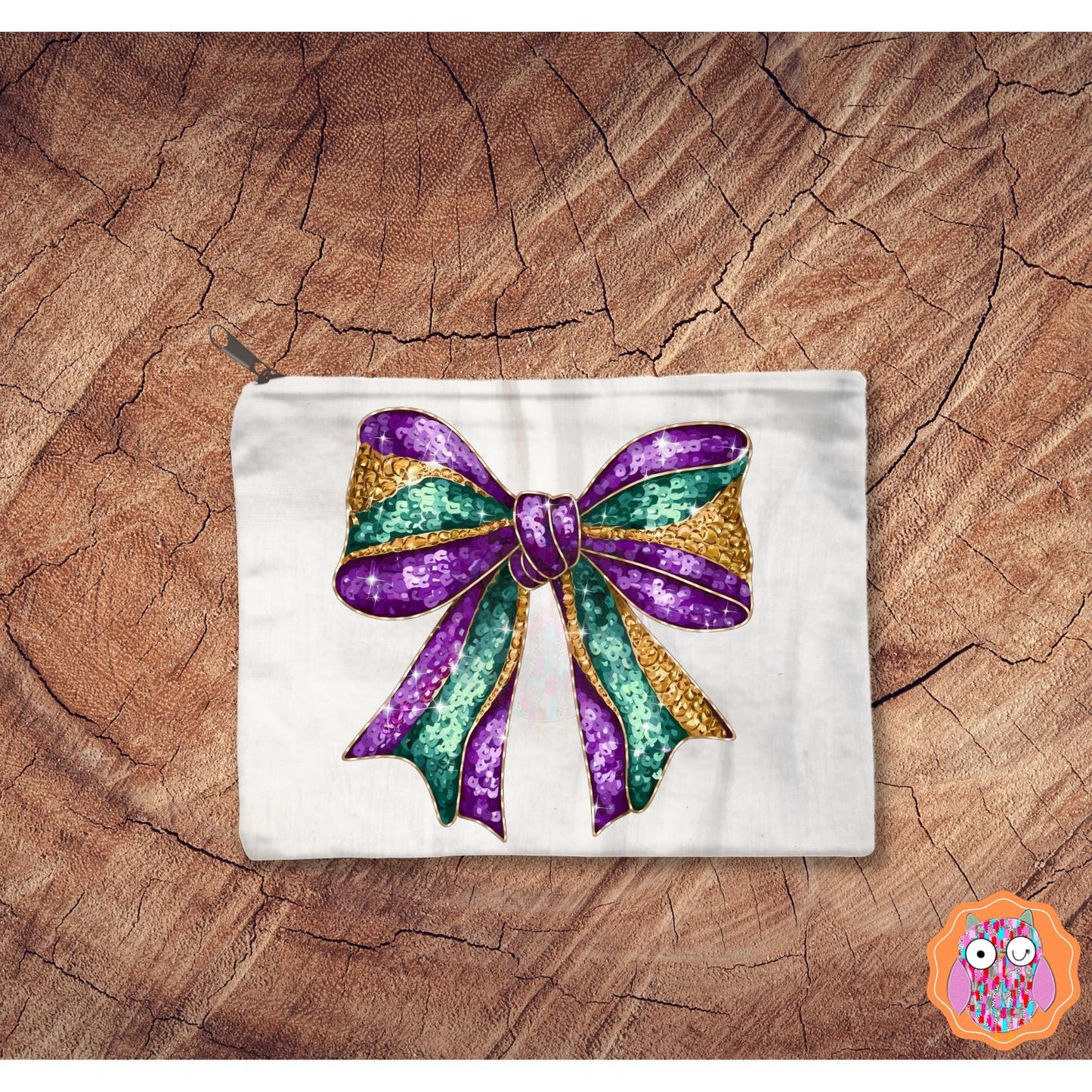 Mardi Gras Bow T-shirt | Mardi Grad Tote| Mardi Gras Tea Towel| Travel Bag| Louisiana Festival Gift| Mardi Gras