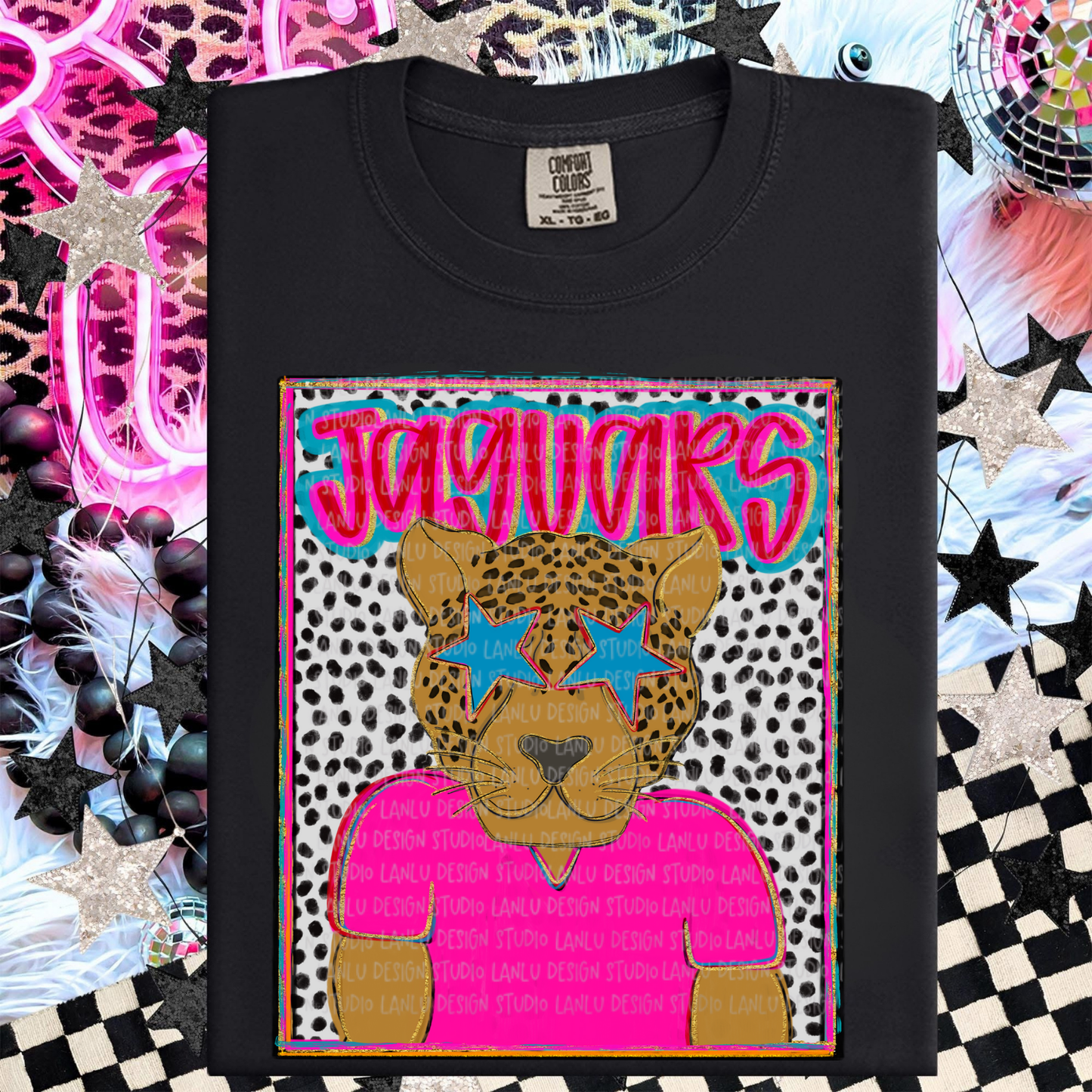 JAGUARS PREPPY MASCOT PORTRAIT TEE | TEAM SPIRIT| GAME DAY