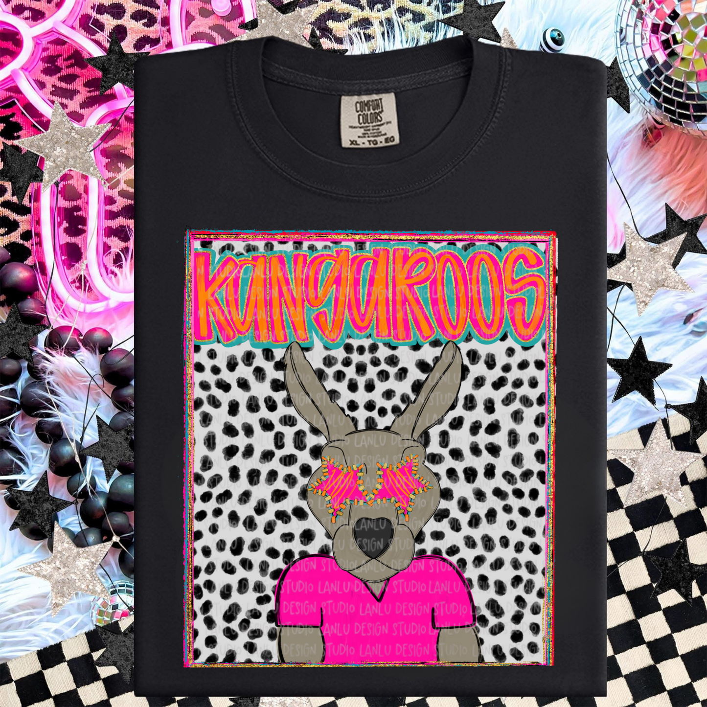 KANGAROOS PREPPY MASCOT PORTRAIT TEE | TEAM SPIRIT| GAME DAY