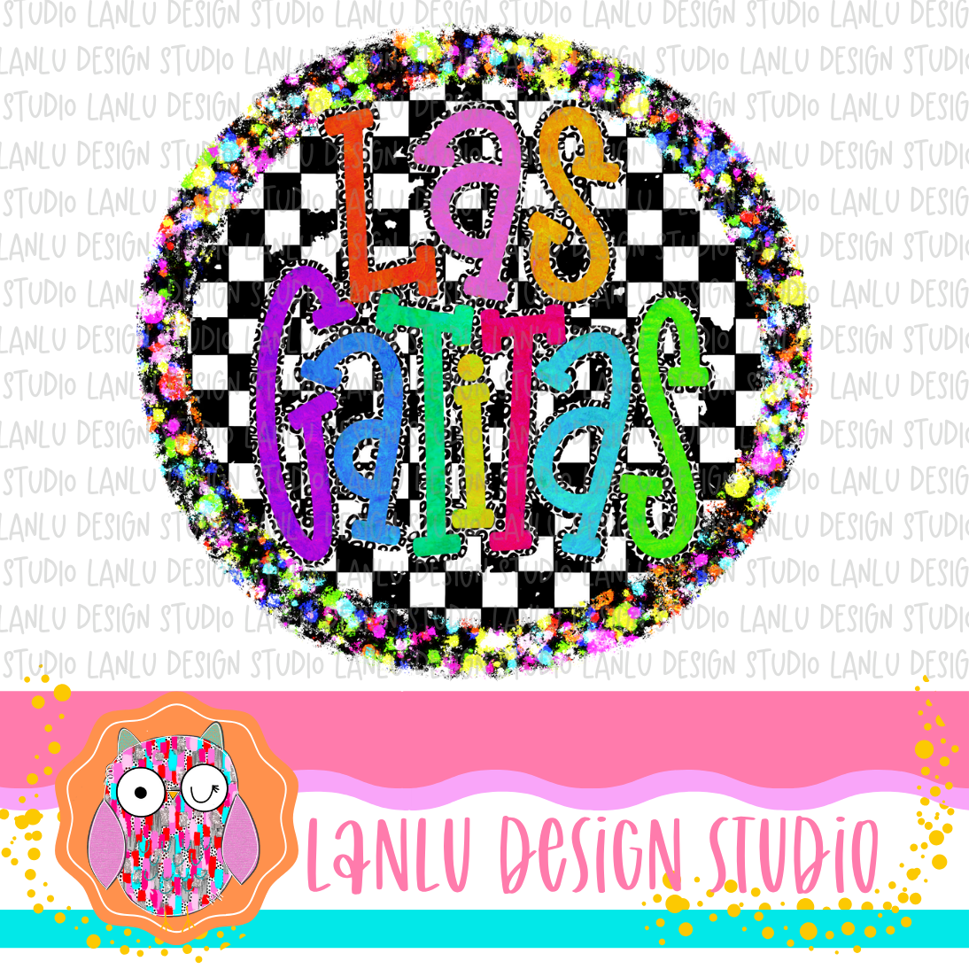 Preppy Brights Checkered Mascot PNG | Las Gatitas