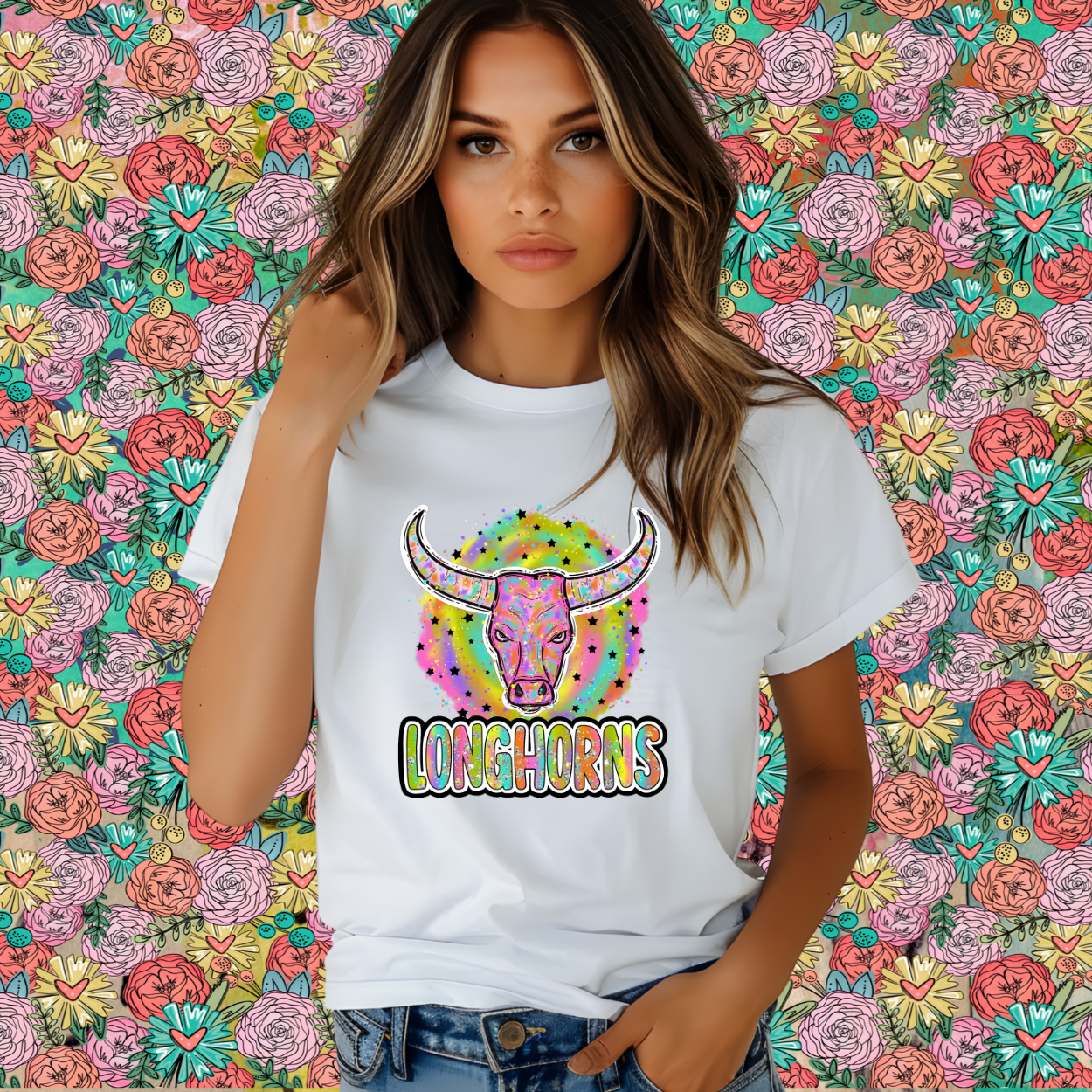 90'S GIRL NOSTALGIA MASCOT TEE | LONGHORNS