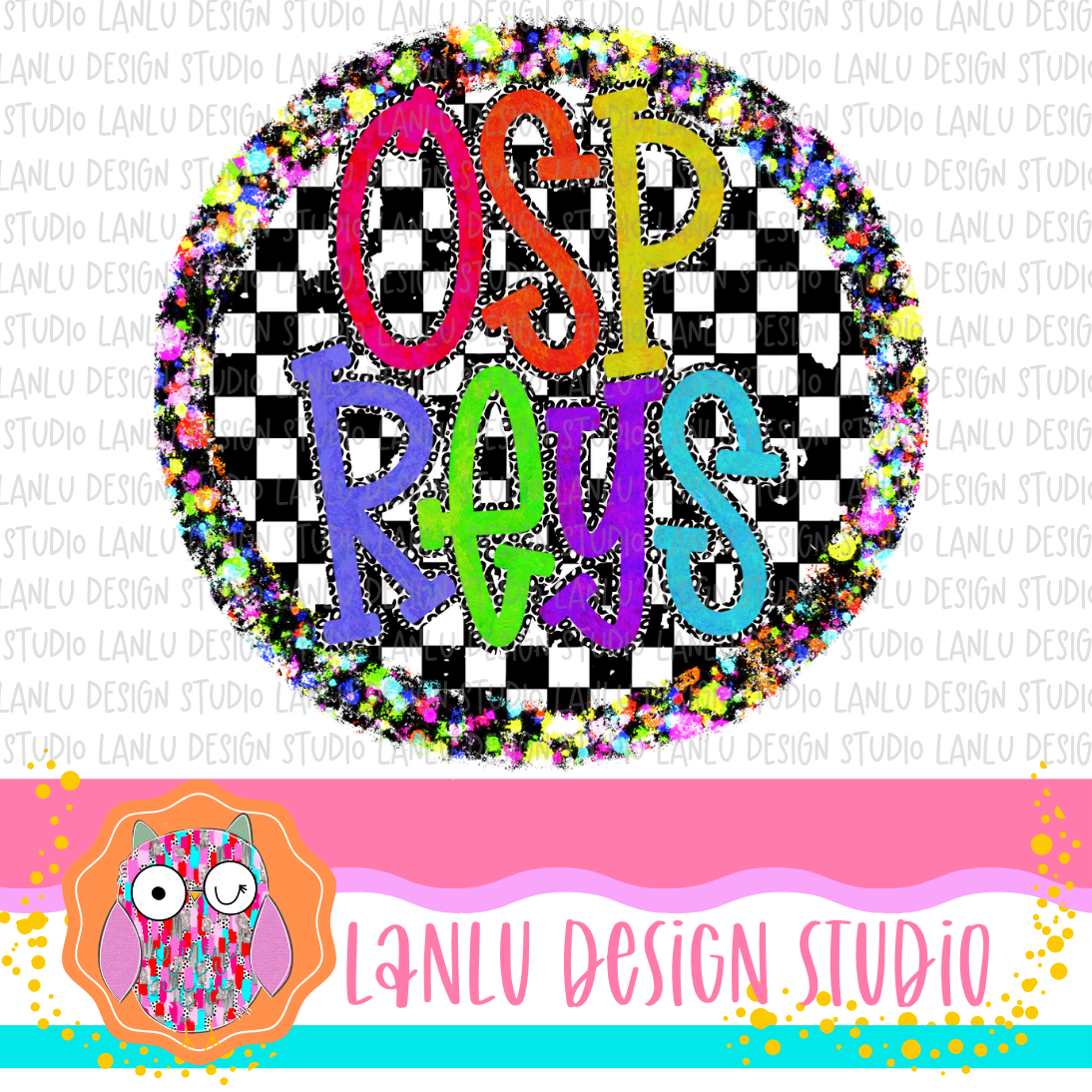 Preppy Brights Checkered Mascot PNG | Ospreys