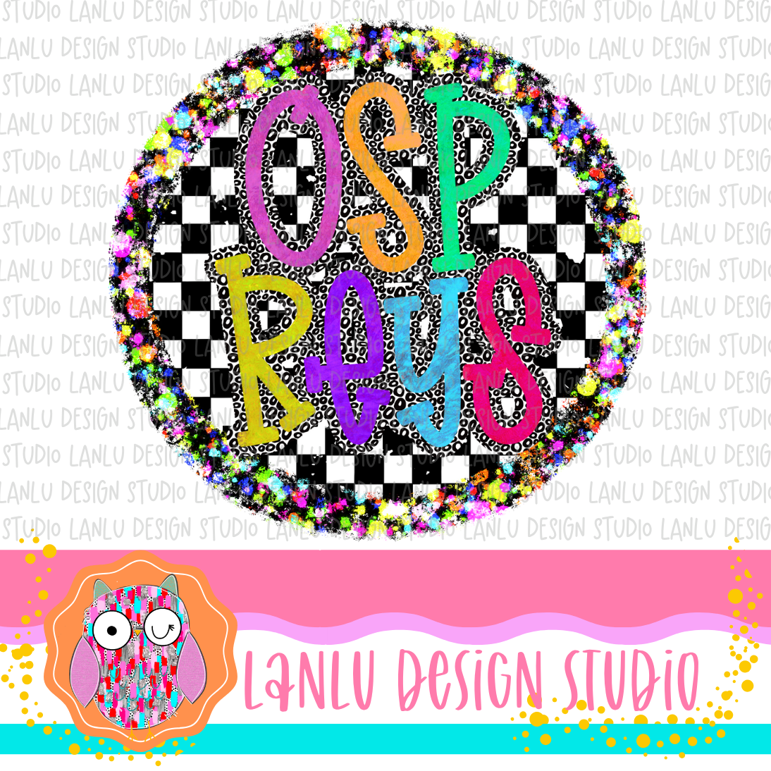 Preppy Brights Checkered Mascot PNG | Ospreys