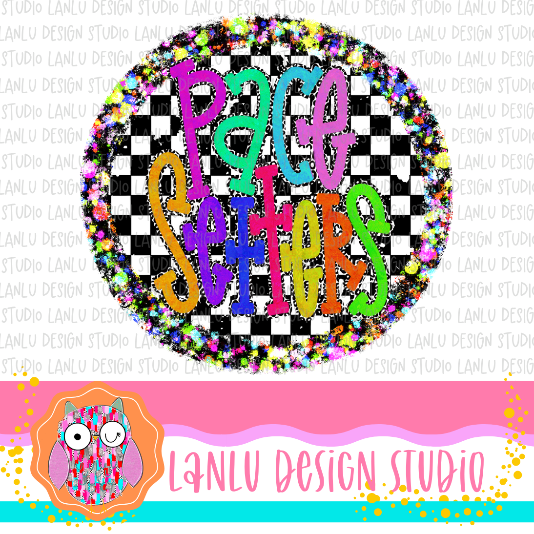 Preppy Brights Checkered Mascot PNG | Pacesetters