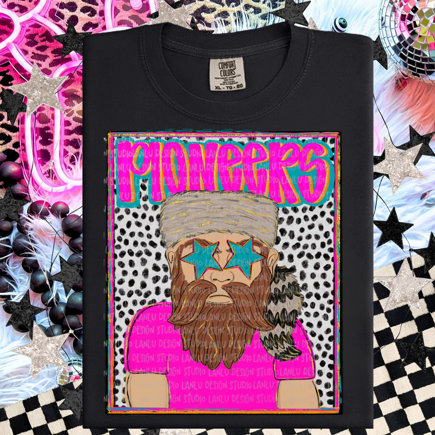 PIONEERS PREPPY MASCOT PORTRAIT TEE | TEAM SPIRIT| GAME DAY