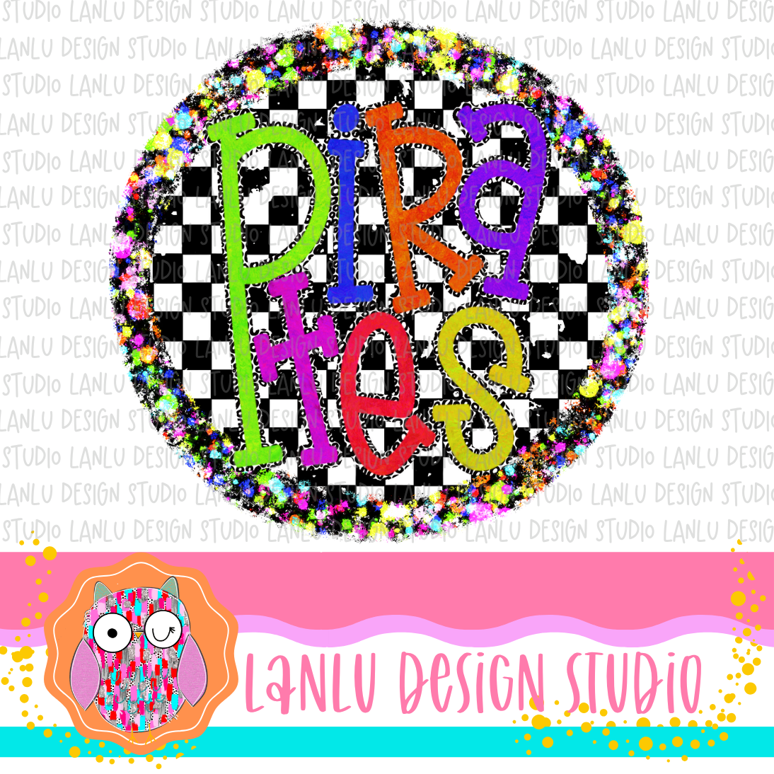 Preppy Brights Checkered Mascot PNG |PiratesI