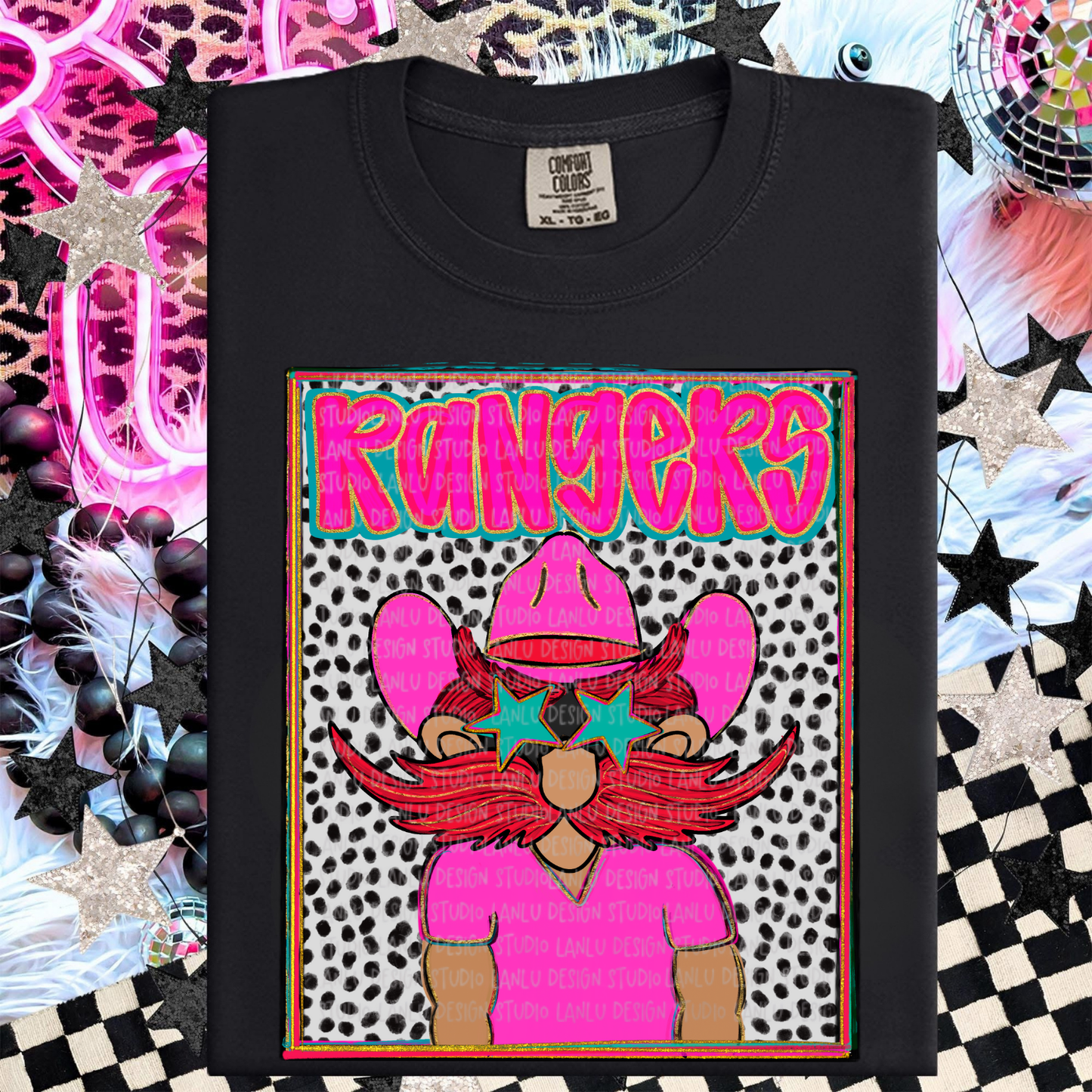 RANGERS PREPPY MASCOT PORTRAIT TEE | TEAM SPIRIT| GAME DAY
