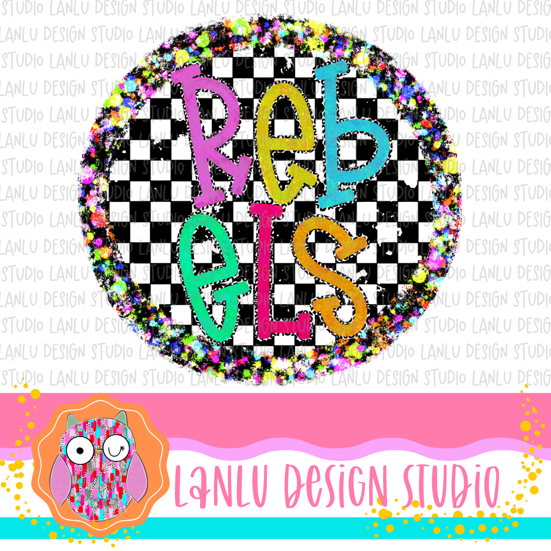 Preppy Brights Checkered Mascot PNG | Rebels I