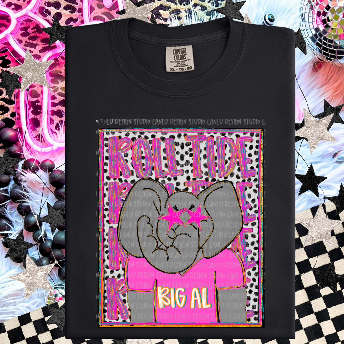 ROLL TIDE BIG ALS PREPPY MASCOT PORTRAIT TEE | TEAM SPIRIT| GAME DAY