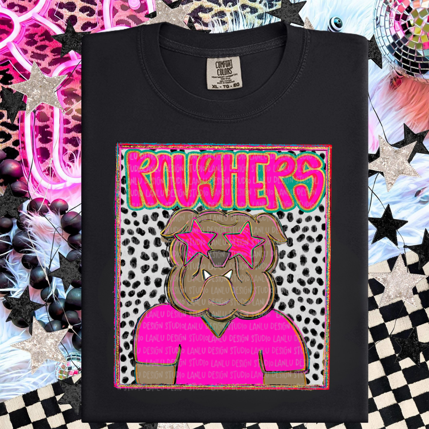 ROUGHERS PREPPY MASCOT PORTRAIT TEE | TEAM SPIRIT| GAME DAY