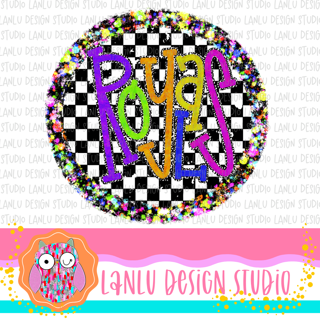 Preppy Brights Checkered Mascot PNG | Royals