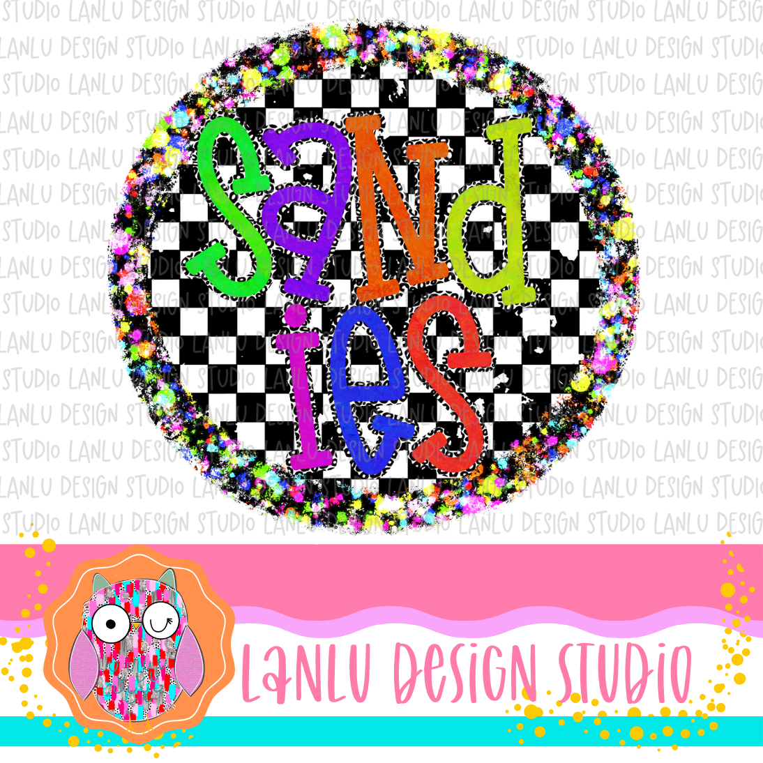 Preppy Brights Checkered Mascot PNG | SandiesI