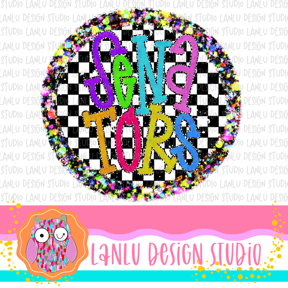 Preppy Brights Checkered Mascot PNG | Senators