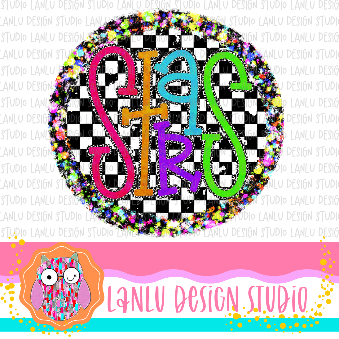 Preppy Brights Checkered Mascot PNG | Stars