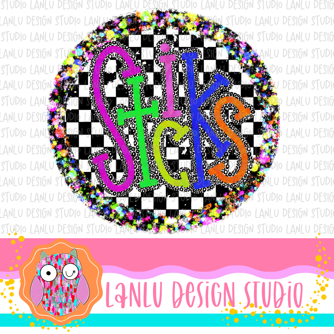Preppy Brights Checkered Mascot PNG | SticksI