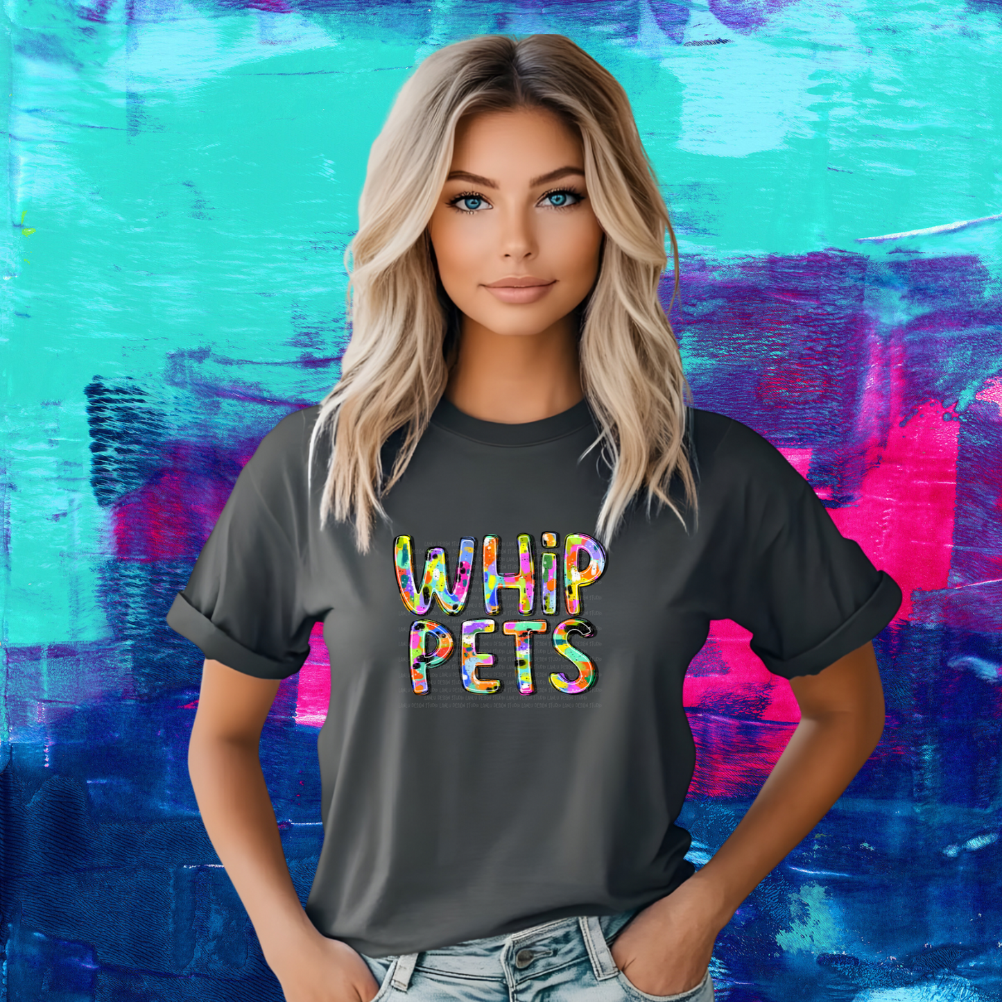 ABSTRACT PAINT MASCOT TEE | WHIPPETS