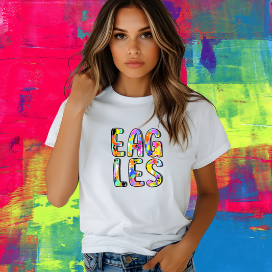 ABSTRACT PAINT MASCOT TEE | EAGLES