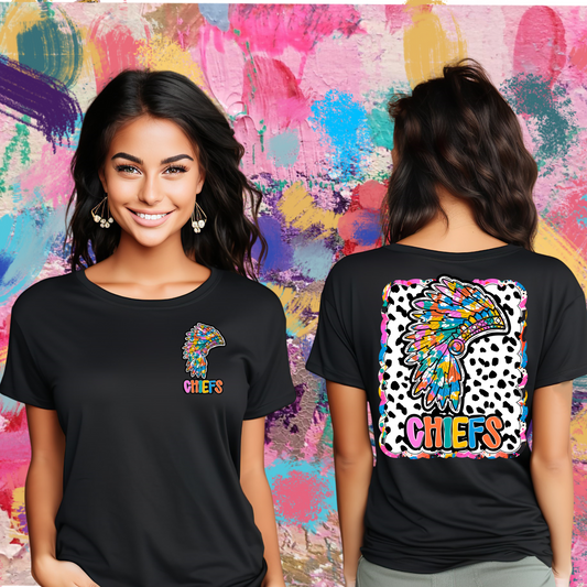 GRAFFITI DOTTY MASCOT TEE | CHEIFS