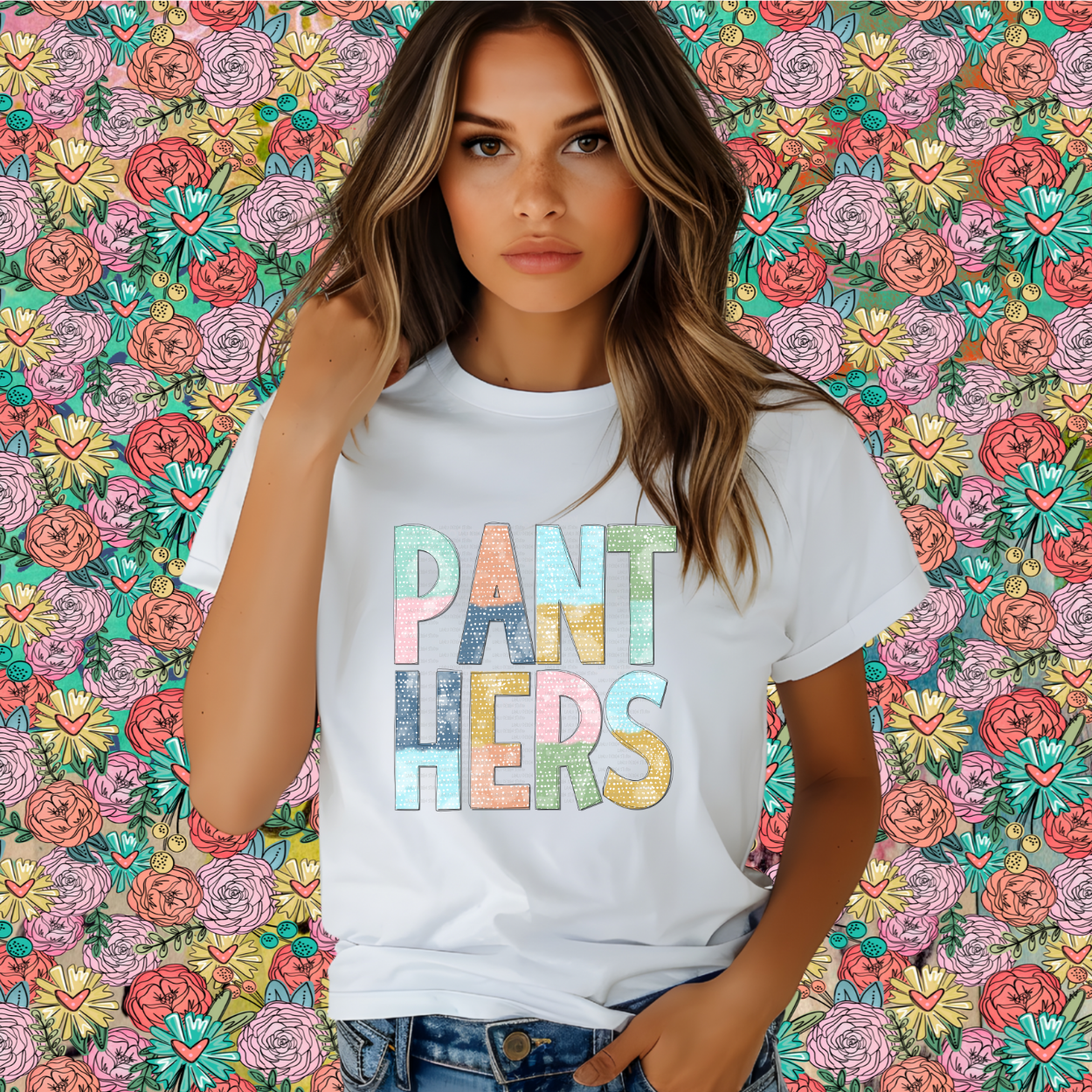 BATIK STYLE MASCOT TEE | PANTHERS