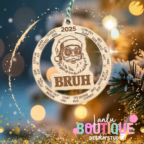 Santa 6 7 Christmas Ornament| Christmas Ornaments | Handmade Christmas Gifts | Custom