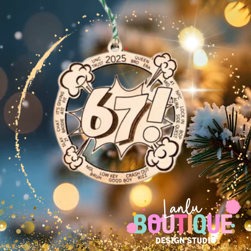 6 7 Christmas Ornament| Christmas Ornaments | Handmade Christmas Gifts | Custom