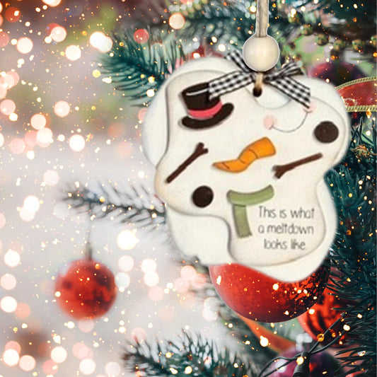 Melted Snowman Christmas Ornament| Christmas Ornaments | Handmade Christmas Gifts | Custom