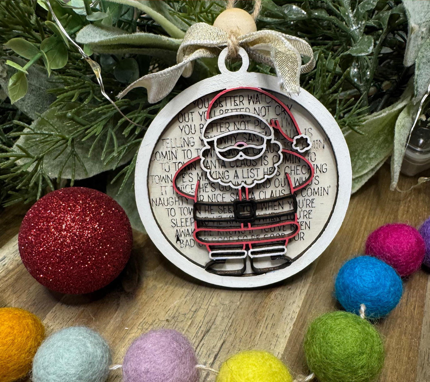 Holiday Song Christmas Ornaments| Family Gift | Christmas Ornaments | Handmade Christmas Gifts |