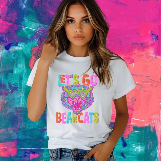 NEON LET'S GO BEARCATS  | MASCOT TEE | SCHOOL SPIRIT | GAME DAY