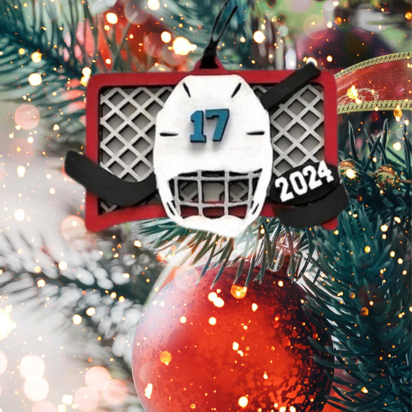 Hockey Christmas Ornament| Christmas Ornaments | Handmade Christmas Gifts | Custom