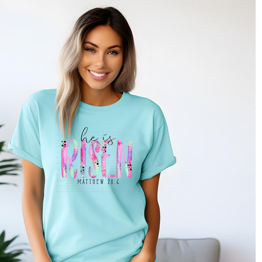 He Has Risen | Everyday Christian Graphics | Christian Shirt| Jesus Shirt Designs
