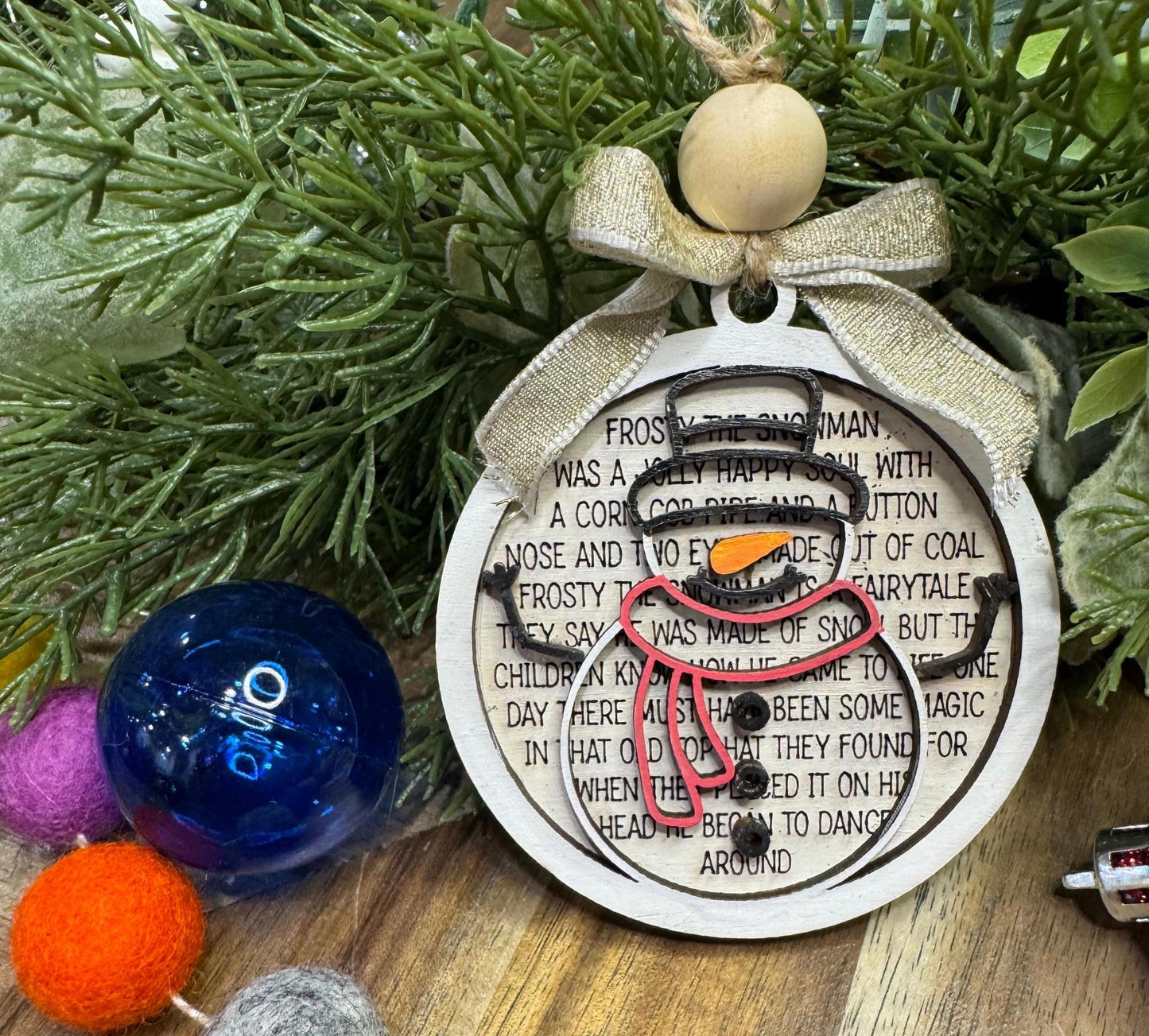 Holiday Song Christmas Ornaments| Family Gift | Christmas Ornaments | Handmade Christmas Gifts |