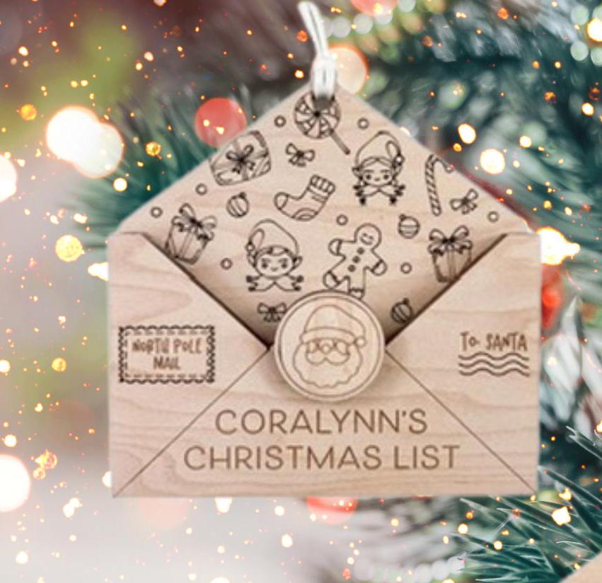 Envelope for santa Christmas Ornament| Christmas Ornaments | Handmade Christmas Gifts | Custom