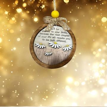 Daisy Layered Christmas Ornament| Christmas Ornaments | You'll Be Pushed to Your Limits| Handmade Christmas Gifts | Custom
