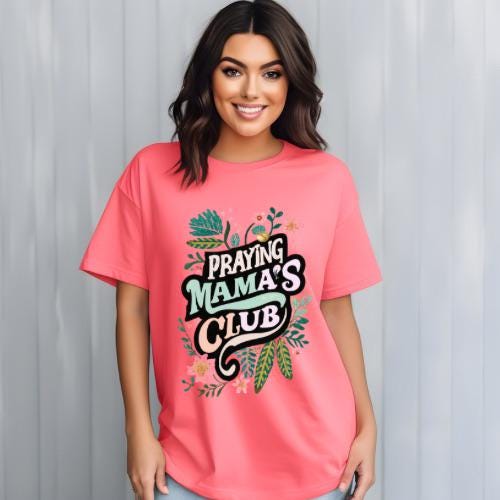 Praying Mama's Club | Everyday Christian Graphics | Christian Shirt| Jesus Shirt Designs