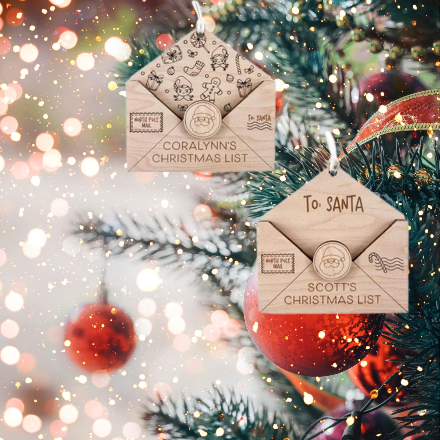 Envelope for santa Christmas Ornament| Christmas Ornaments | Handmade Christmas Gifts | Custom