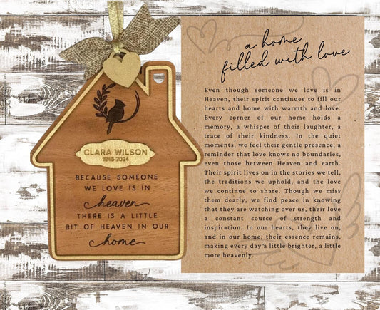 Personalized Story Card Someone in Heaven Ornament| Inspirational Keepsake| Congratulations Gift| Unique Holiday Decoration| Car Charm