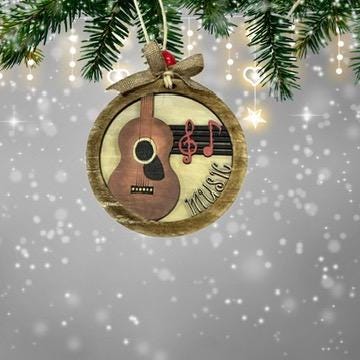 Music Layered Christmas Ornament| Christmas Ornaments | Handmade Christmas Gifts | Custom