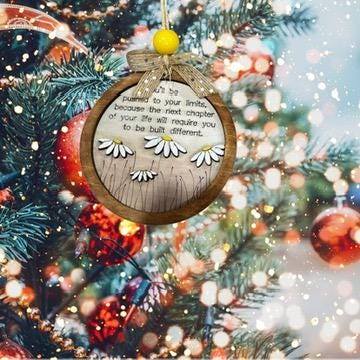 Daisy Layered Christmas Ornament| Christmas Ornaments | You'll Be Pushed to Your Limits| Handmade Christmas Gifts | Custom