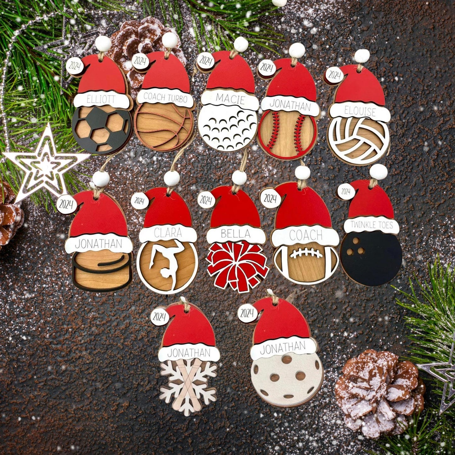 Personalized Sports Christmas Ornament| Christmas Ornaments | Handmade Christmas Gifts | Custom