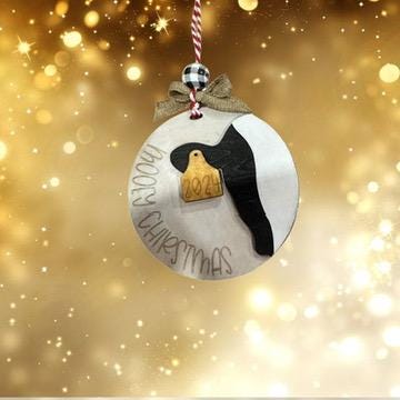 Mooey Christmas Layered Christmas Ornament| Christmas Ornaments | Handmade Christmas Gifts | Custom