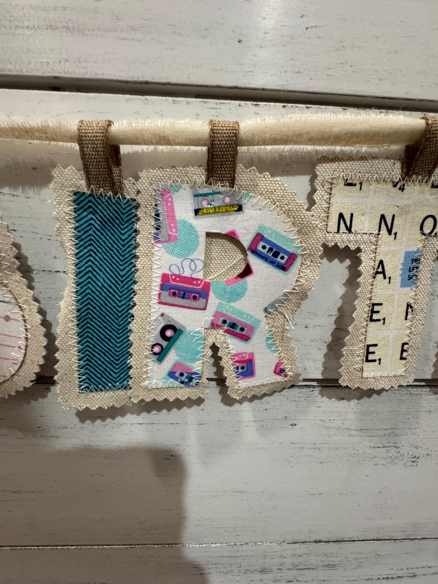 Fabric Happy Birthday Banner | Reusable Birthday Garland | Neutral Birthday Decor | Personalized Birthday Banner | First Birthday Party Deco