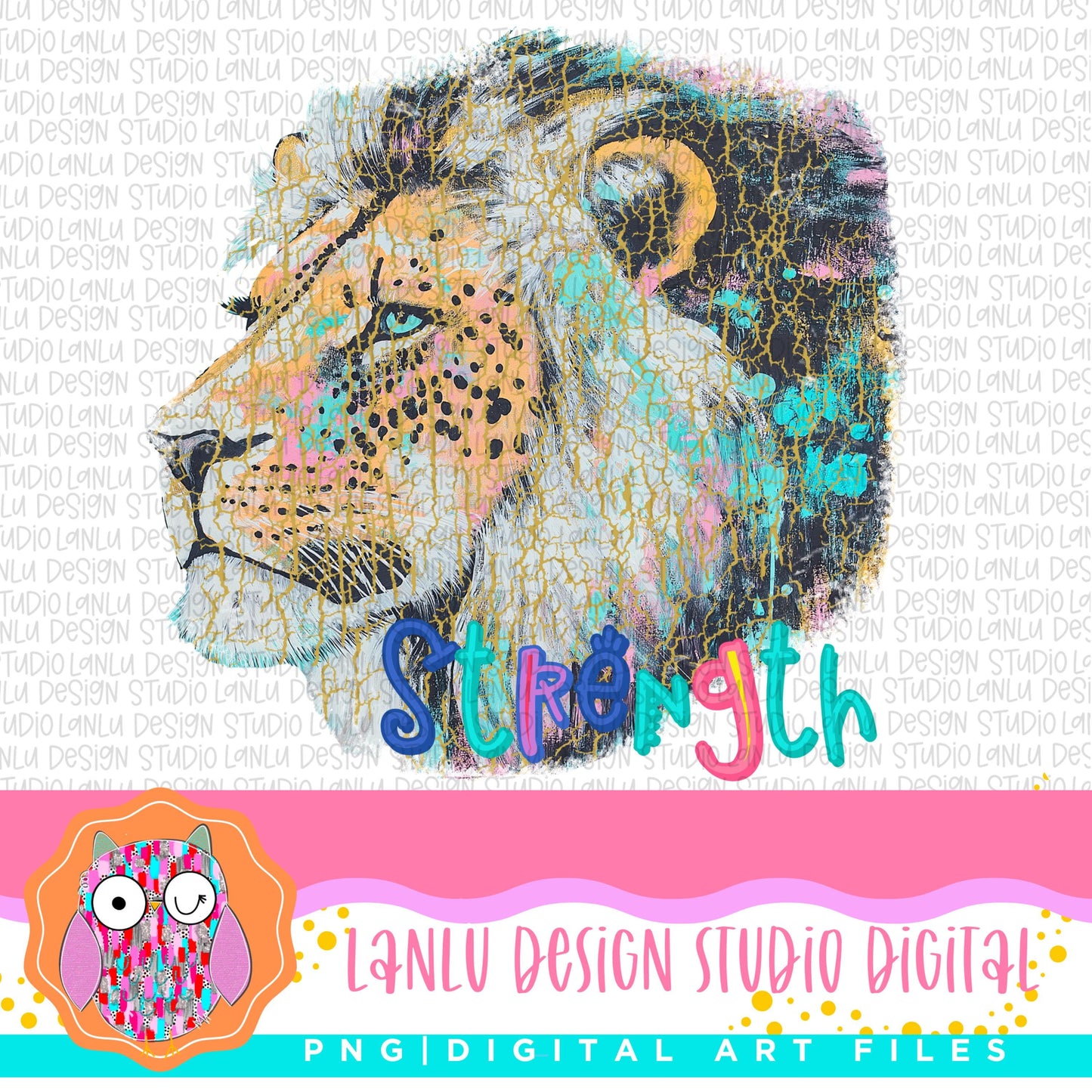 Inspiring Lion Strength PNG Digital Art | Vibrant Lion Head Design for Download | Roaring Power & Courage Art| Printable Digital Download|