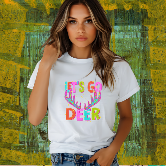 NEON LET'S GO DEER | MASCOT TEE | SCHOOL SPIRIT | GAME DAY