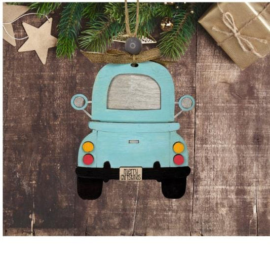 Hand painted Truck Gift Card Holder Christmas Ornament | Family Gift | Christmas Ornaments | Handmade Christmas Gifts | Custom