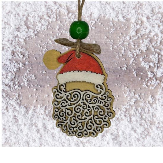 Hand painted Santa Layered Christmas Ornaments| Family Gift | Christmas Ornaments | Handmade Christmas Gifts | Custom