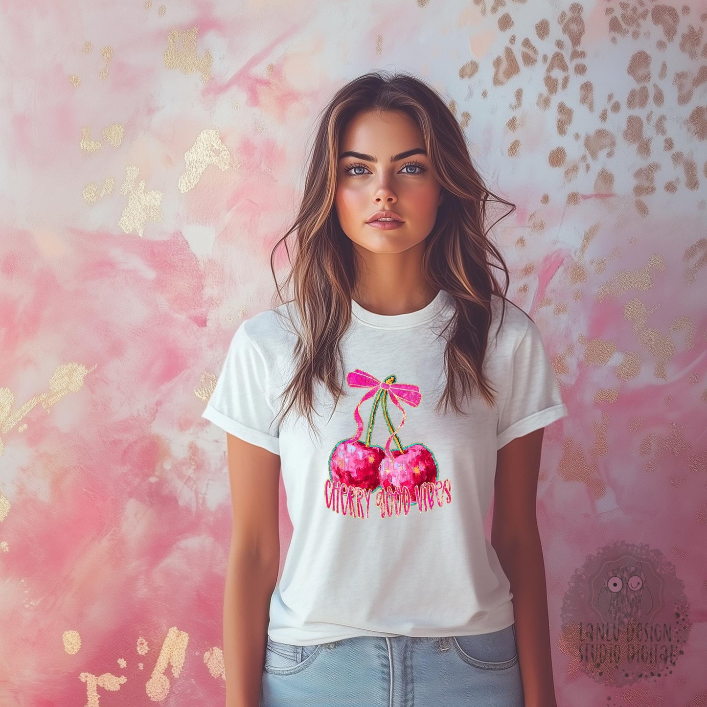 Cherry Good Vibes Digital Art PNG | Vibrant Printable Download |300 DPI Sublimation & DTF Printable Digital Download|
