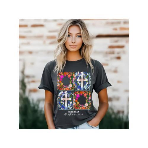 He Has Risen | Everyday Christian Graphics | Christian Shirt| Jesus Shirt Designs