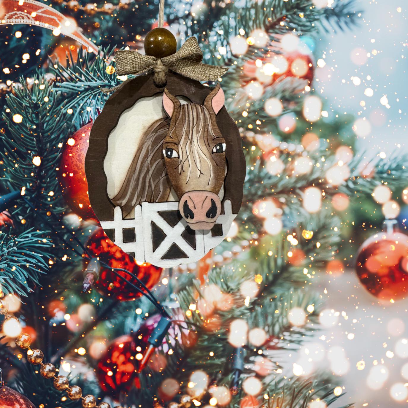 Horse Layered Christmas Ornament| Christmas Ornaments | Handmade Christmas Gifts | Custom